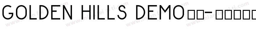 GOLDEN HILLS DEMO字体字体转换